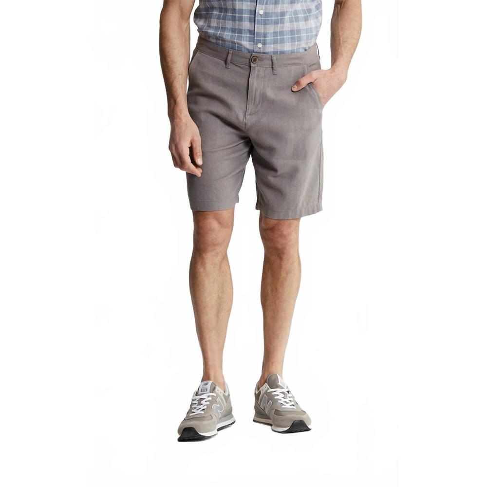 NEW JACHS NEW YORK linen blend short in charcoal